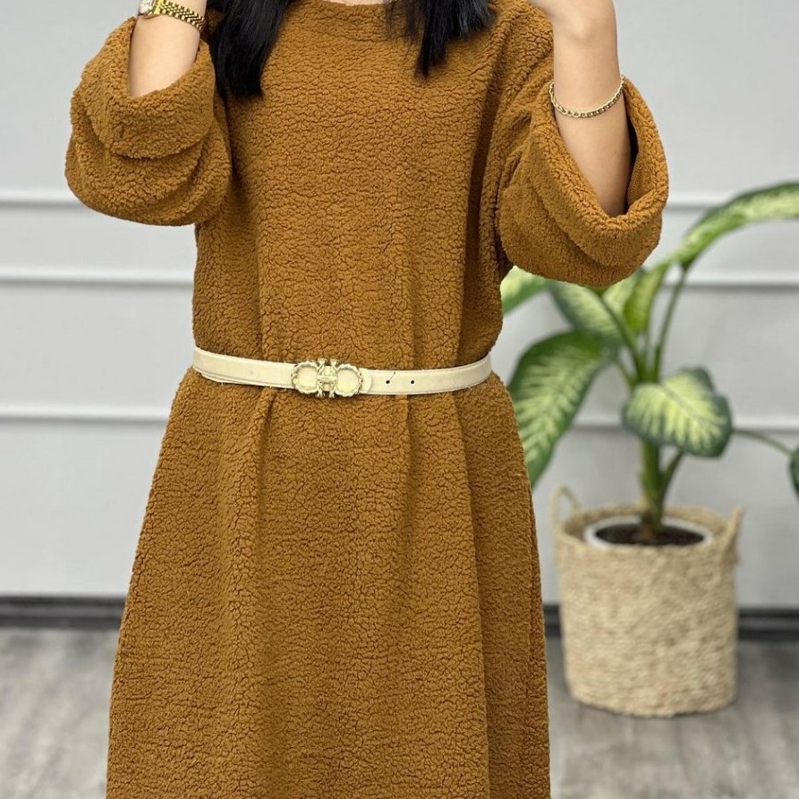 پیراهن بلند زنانه تدی پو نقره ای (38 تا 52)