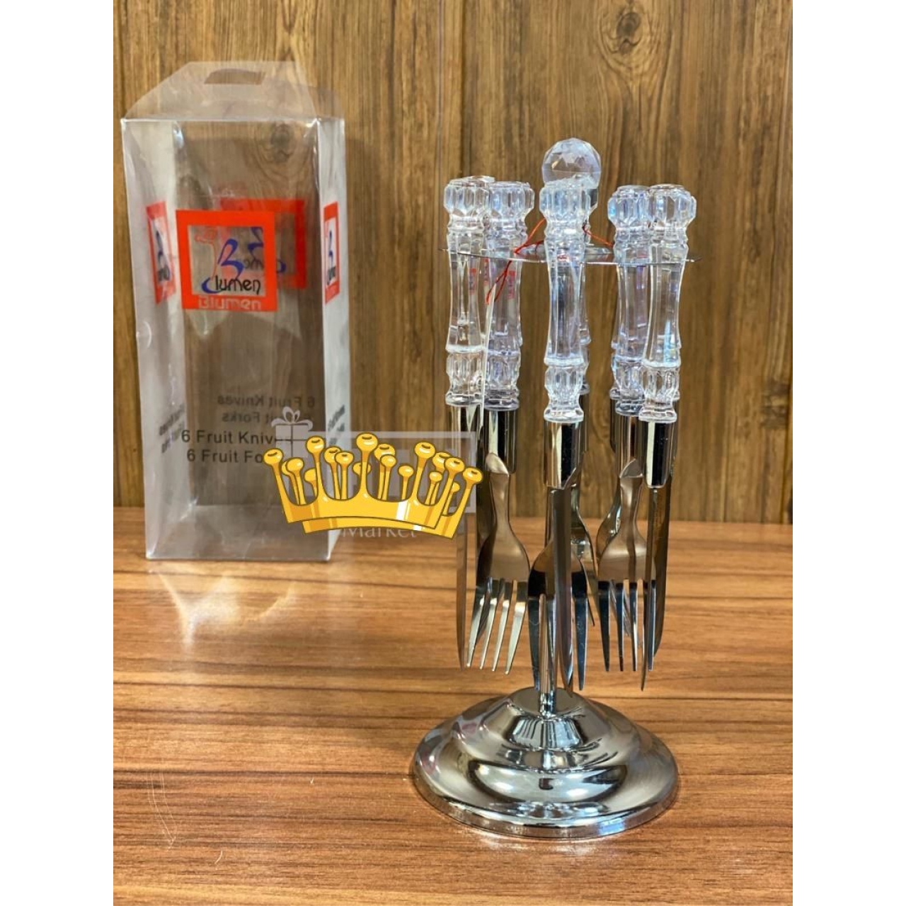 سرویس کارد چنگال استیل استنددار مدل استنلس 6 نفره