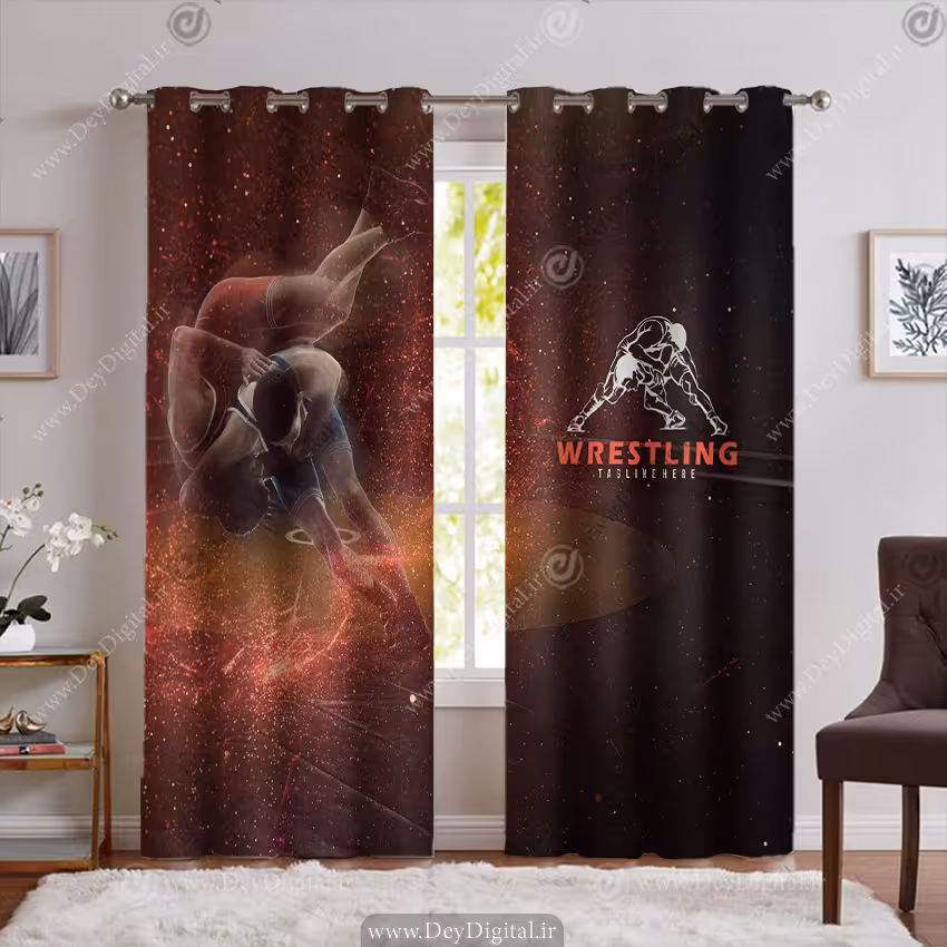 پرده پانچی طرح کشتی برای باشگاه کشتی PK-6047