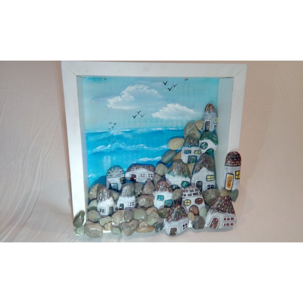 تابلو نقاشی سنگی طرح ساحل