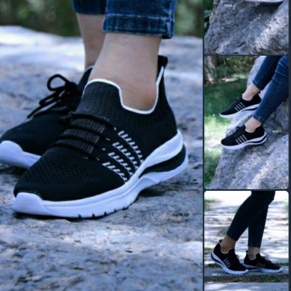 کفش اسپرت دخترانه و زنانه رویه بافت مدل آدیداس 