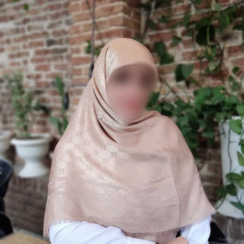روسری ژاکارد لمه دار