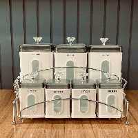 ست حبوبات و ادویه 7پارچه شفاف لیمون