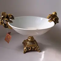 میوه خوری پایه دار  طلایی قطر 30 سانتی ارسال پسکرایه 