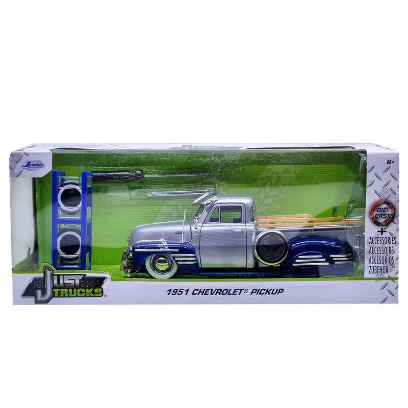 ماکت ماشین جادا مدل فلزی 1951CHEVERLET PICUP with tire racke