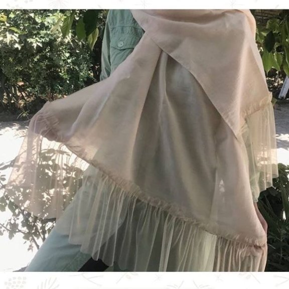 شال چین دار با تور
عرض 75 و طول حدود دو متر
.
مناسب فصل تابستان
.
ایستایی مناسب روی سر
