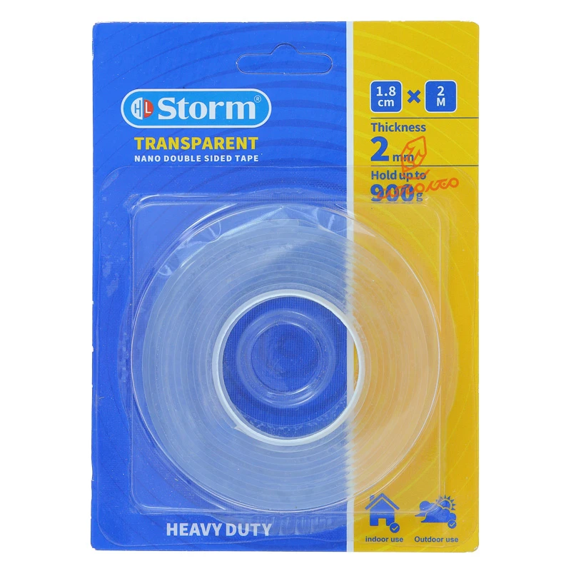 قیمت و خرید  چسب دو طرفه شفاف نواری 1.8 سانت 2437 استورم STORM