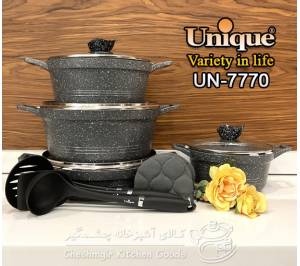 سرویس 11 پارچه سبز روشن کلاسیک یونیک مدل UN-7716