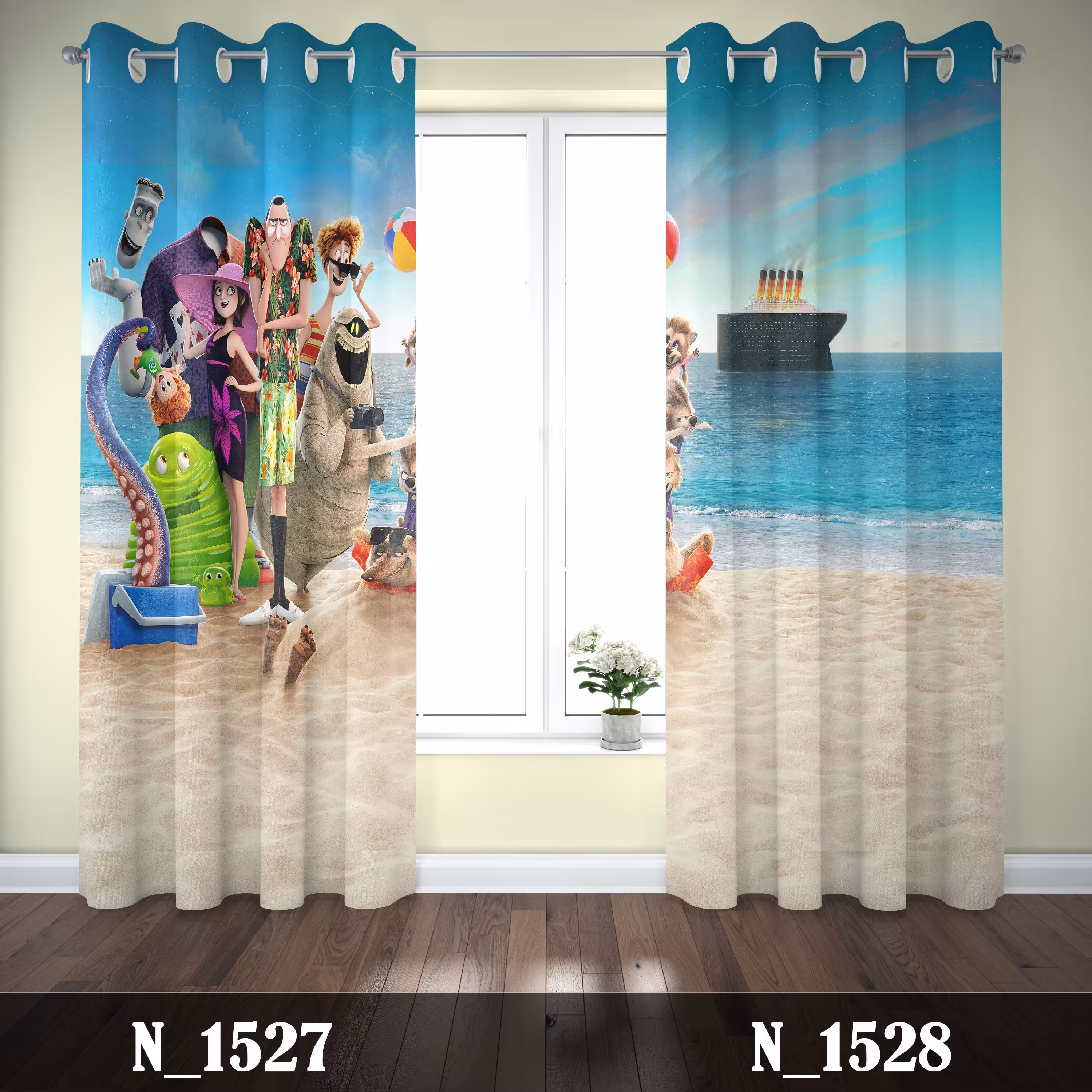 پرده کودکانه کارتونی طرح کارتونی انیمیشن 