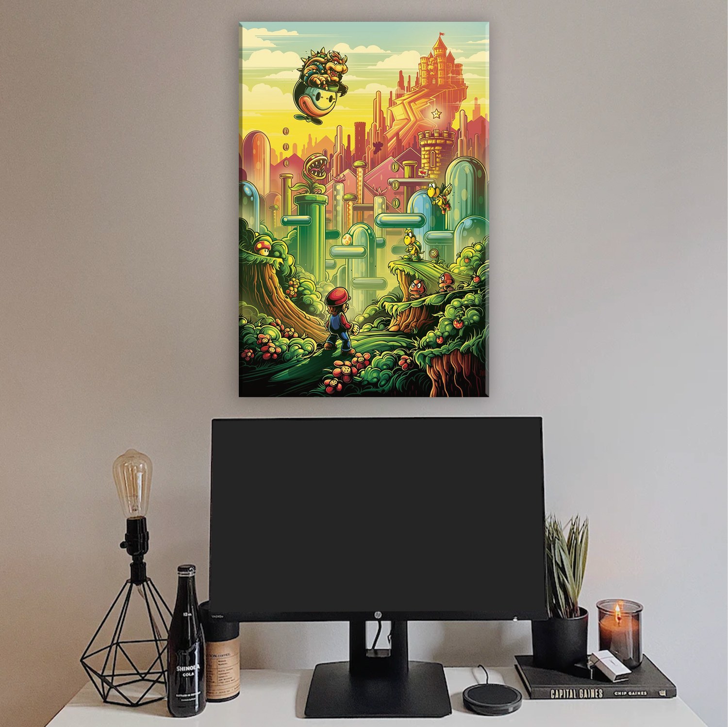 تابلو شاسی طرح سوپر ماریو super mario alt1 سایز 21در30 مات کد c1-36