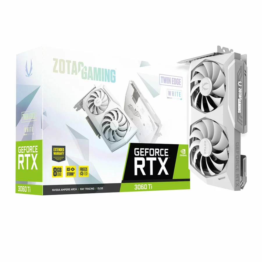 کارت گرافیک زوتاک GAMING GeForce RTX 3060 Ti GDDR6X Twin Edge White Edition