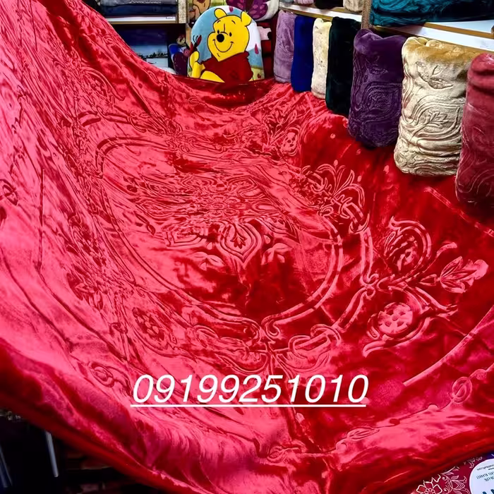 پتودونفره نرمینه مدل ونلون نخ ژاپن اکریلیک گل برجسته جعبه ای کد 591  