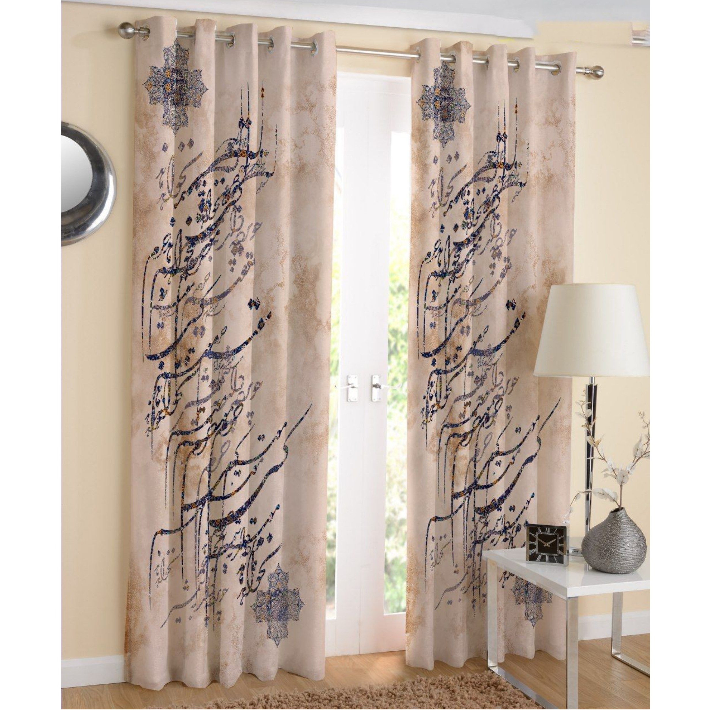 پرده چاپی  پانچ  طرح   خط نوشته (نستعلیق)  کد 3116