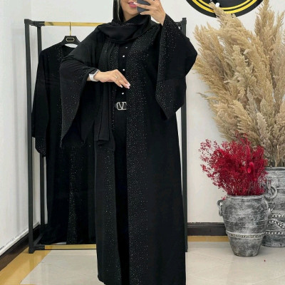 ست مجلسی شال و عبا آستین کلوش زیبا و جذاب (موجودی سوال شود)