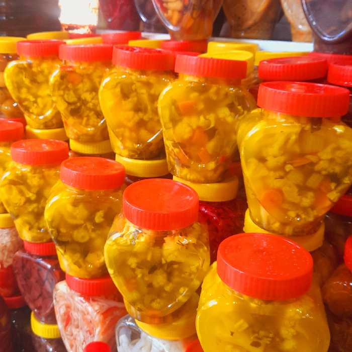 ترشی مخلوط هفت بیجار داخل ظرف(650)گرم