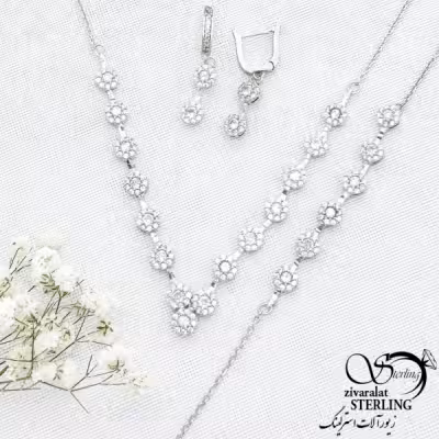 سرویس طرح گل نقره ایتالیا کد 15366