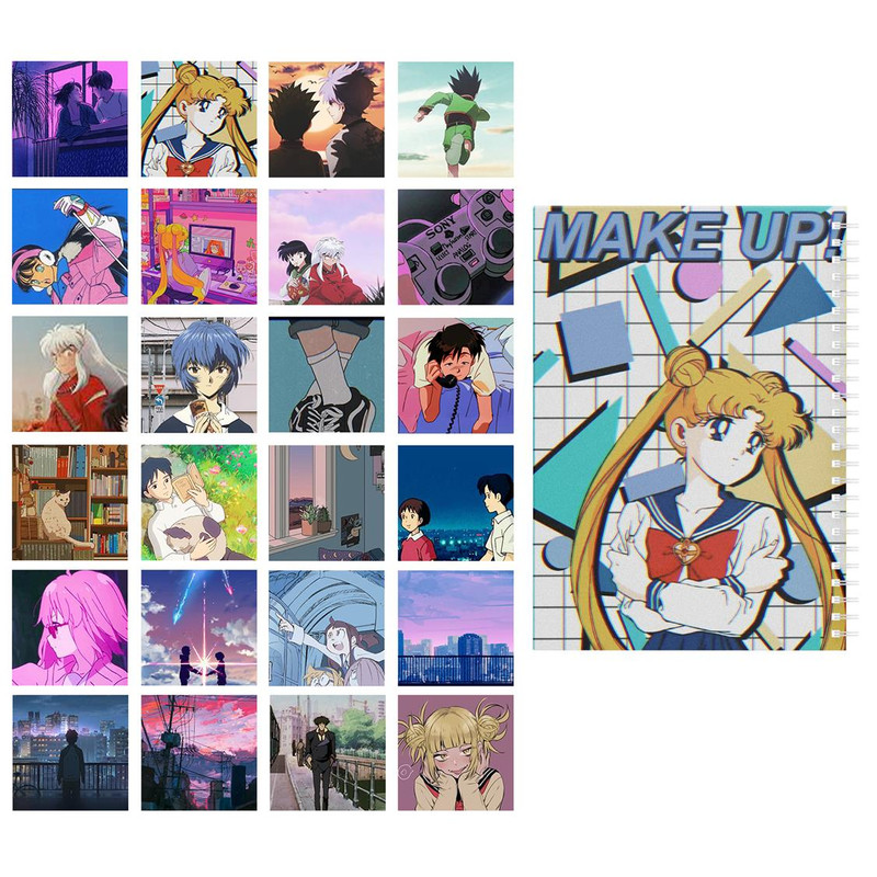  دفتر مشق باژیکان طرح انیمه پنتون 90s کد 20214470 به همراه فتوکارت مجموعه 24 عددی