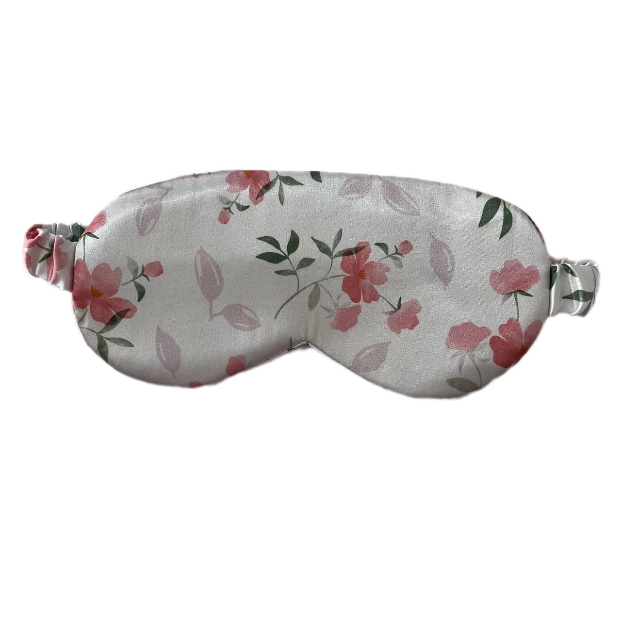 چشم بند خواب مدل ساتن ابریشم طرح گل نسترن