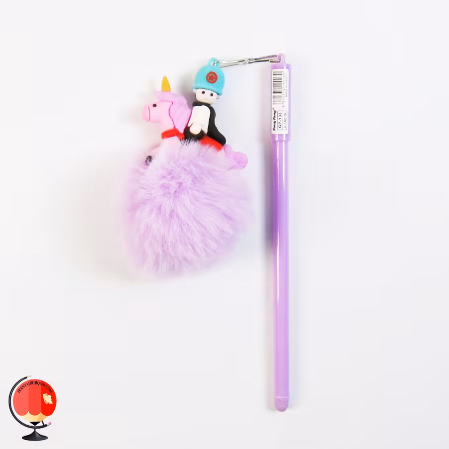 روان نویس فانتزی پوم پوم طرح سرباز رنگ بنفش