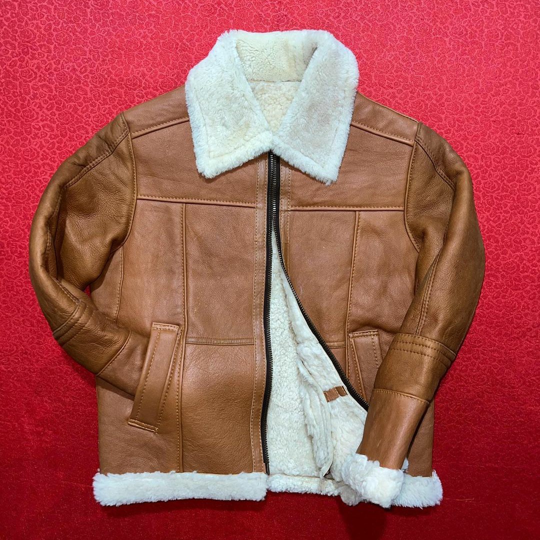 کاپشن چرم بوفالوی دباغی شده ایتالیایی لوکس