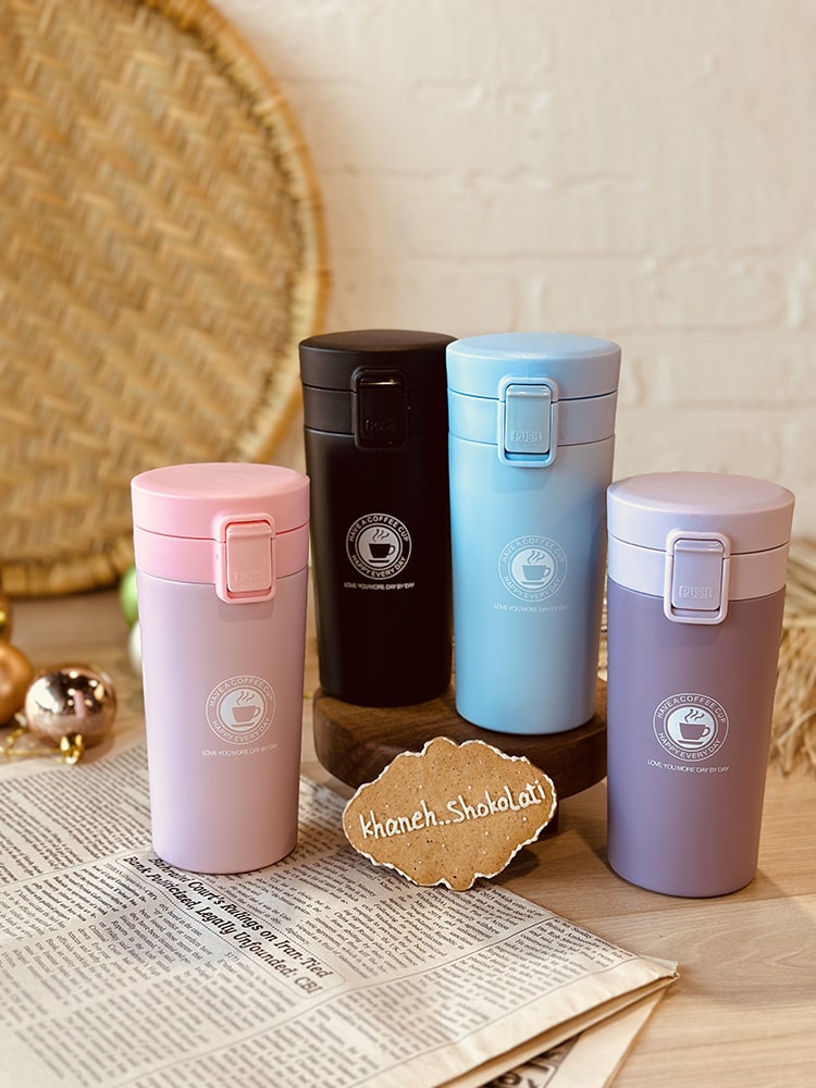 تراول ماگ قفلی رنگ پاستیلی