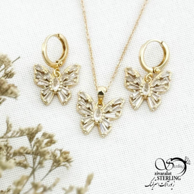 نیمست برند ysx آویز پروانه جواهری کد 14612