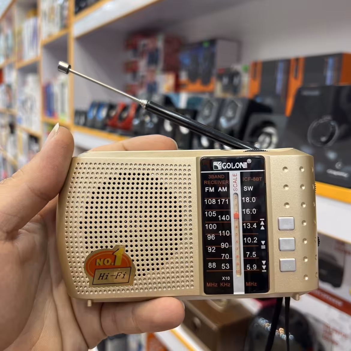 اسپیکر رادیو بلوتوث برند GOLON ICF-8