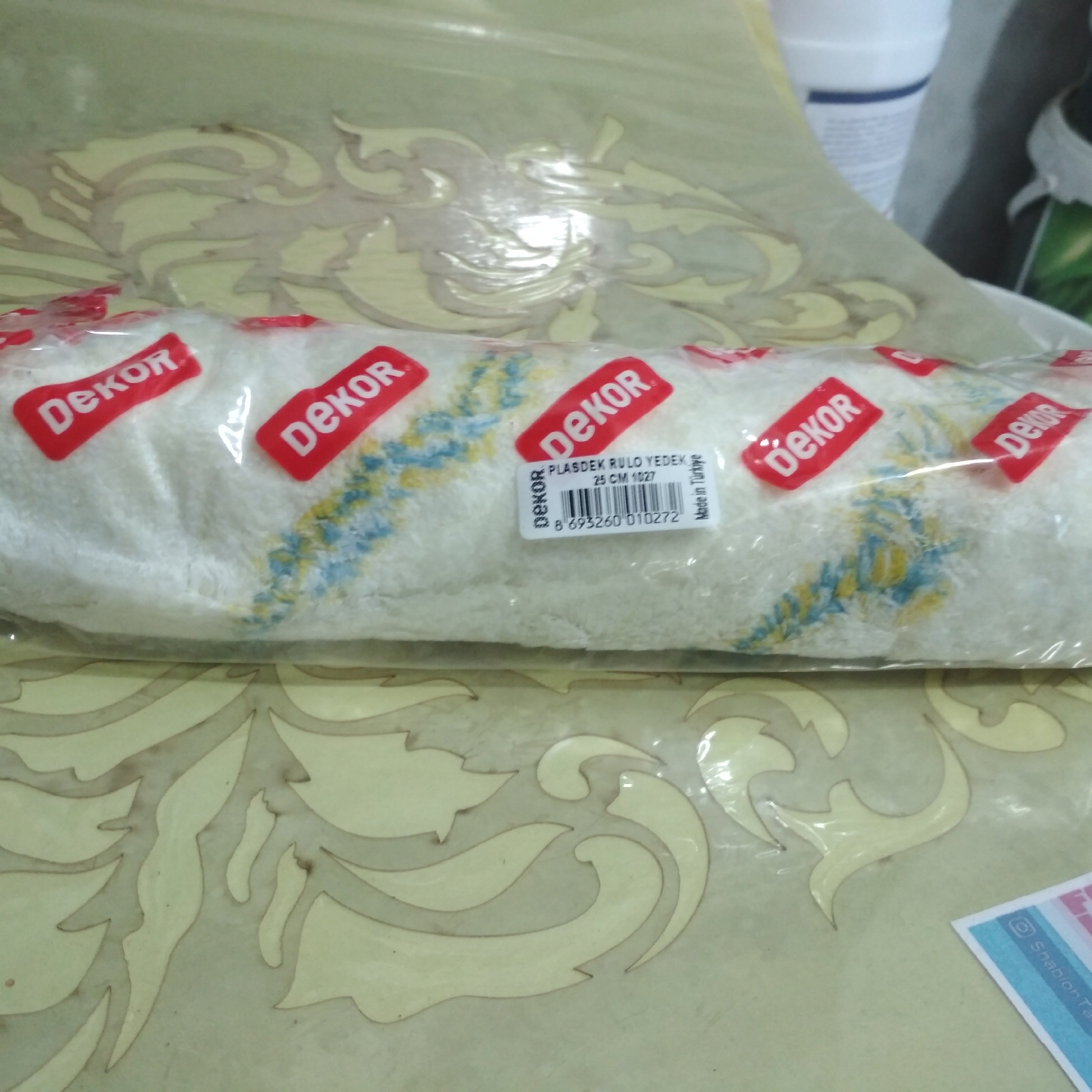 یدک غلطک قطوردکور25سانتی کد 1027