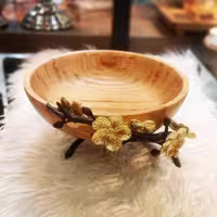 آجیل خوری چوبی با پایه آلمینیوم پرنیان 