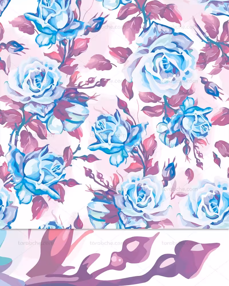 وکتور بکگراند رز آبی | گرافیک با طعم تربچه