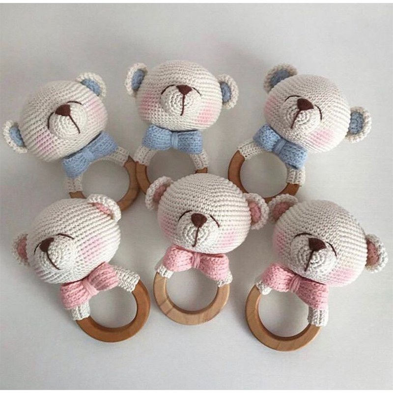 جغجغه بافتنی طرح خرس