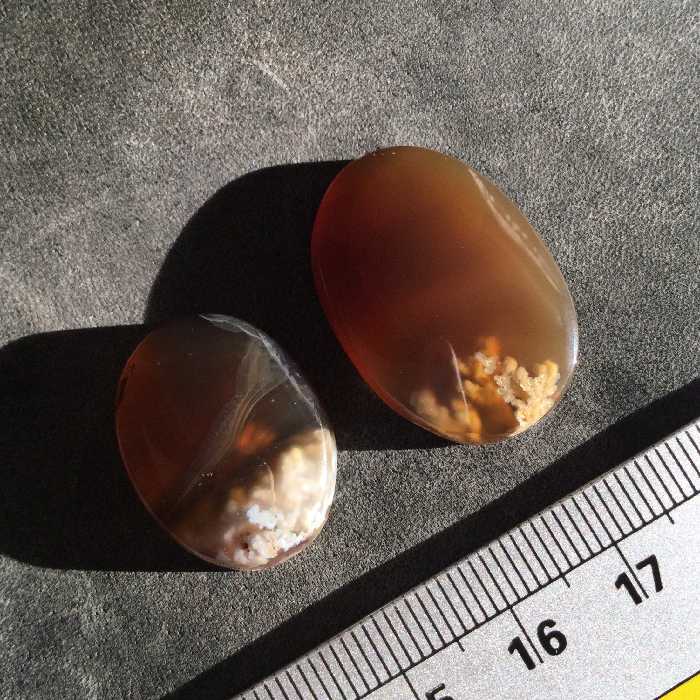 ست عقیق شکوفه فردوس با زمینه خرمایی 