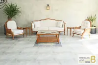 ست مبلمان کلاسیک و چوبی مدل راشل پلاس و مبل تک نفره روما کد 2