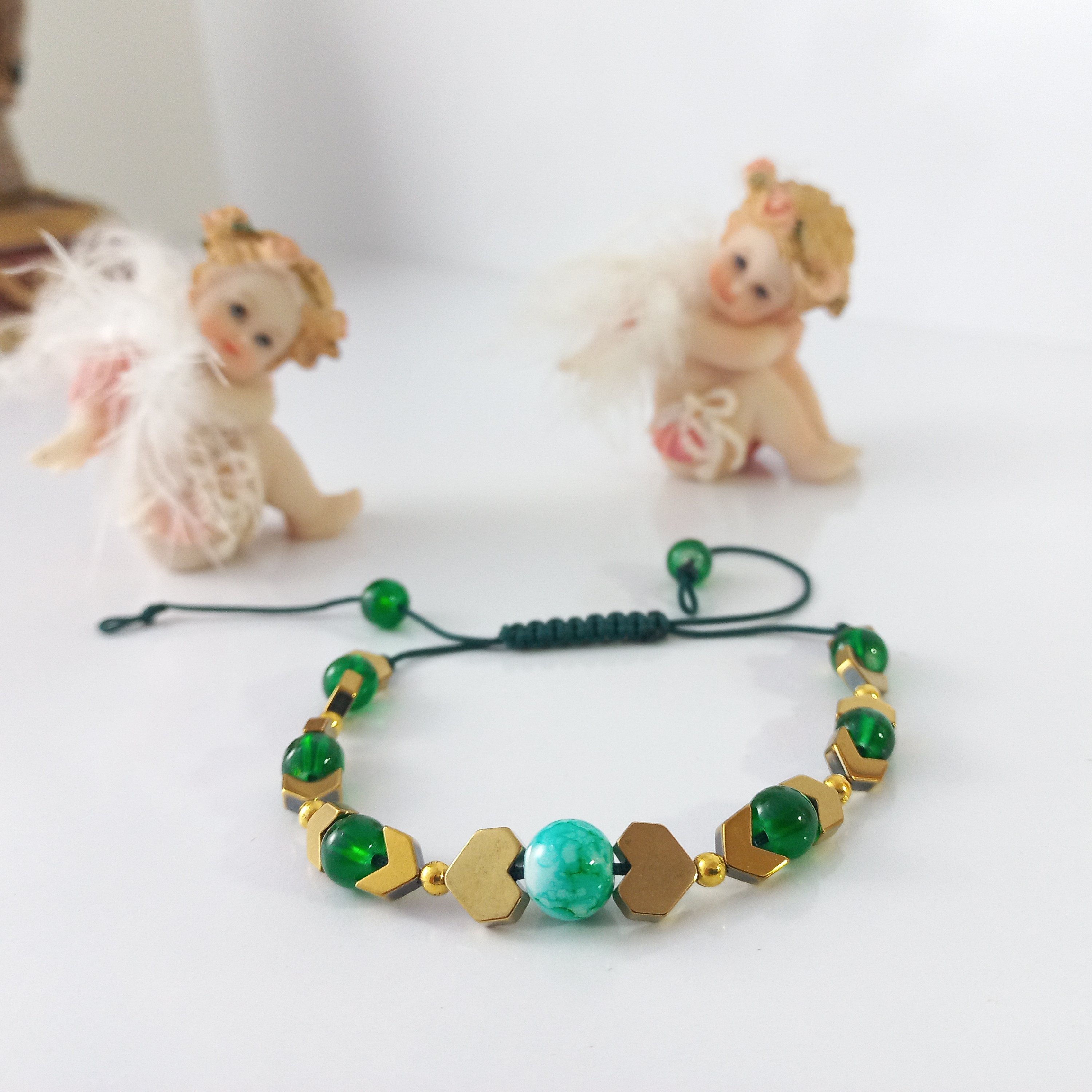 دستبند مهره ای و حدید کد 03