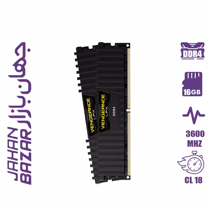 رم کامپیوتر کورسیر Vengeance LPX 32GB 16GBx2 3600MHz CL18