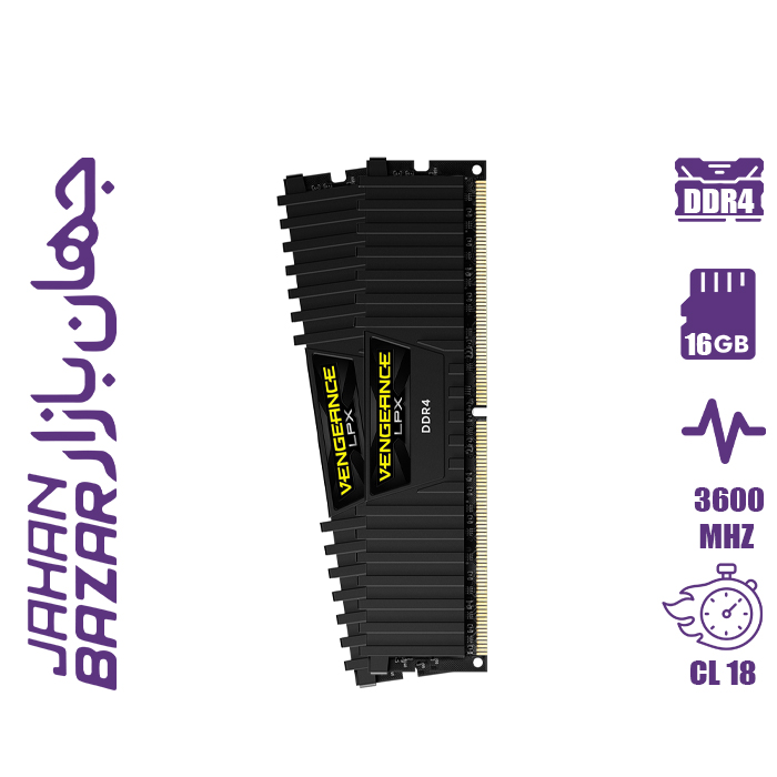 رم کامپیوتر کورسیر Vengeance LPX 32GB 16GBx2 3600MHz CL18
