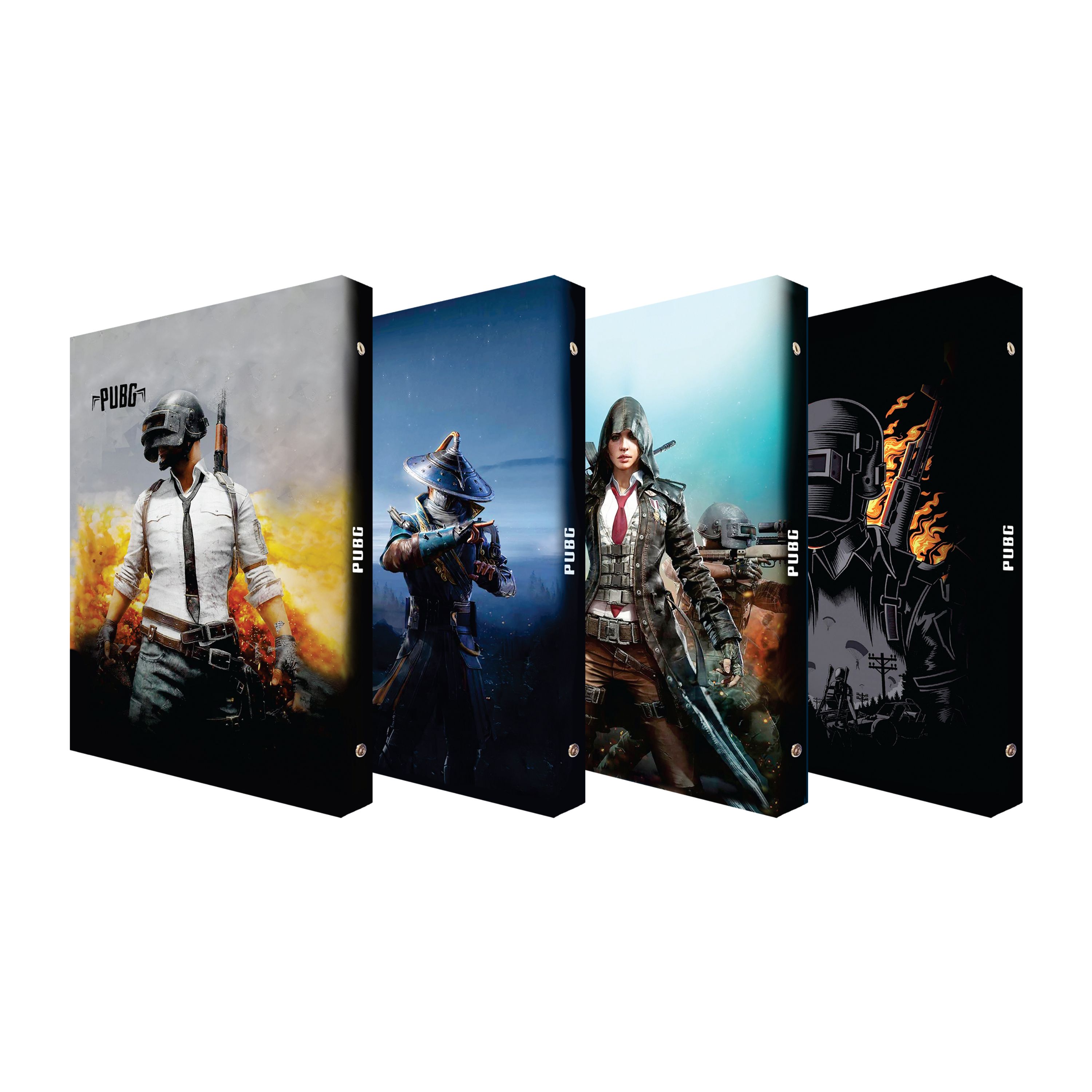 کلاسور 100 برگ پدیده نقش مدل 26 حلقه کالکشن game طرح پابجی Pubg مجموعه 4 عددی