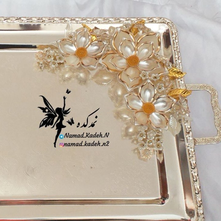 گل کریستالی تزیینی سینی پذیرایی و چای