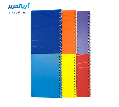 دفتر یادداشت سیمی جلد طلقی سایز 10 × 135 سیم از بغل (سایز یک دوازدهم)