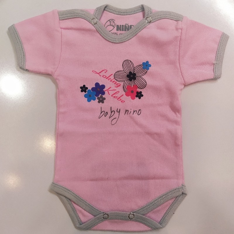 بادی دخترانه زیر دکمه دار صد در صد پنبه بدون آبرفت 