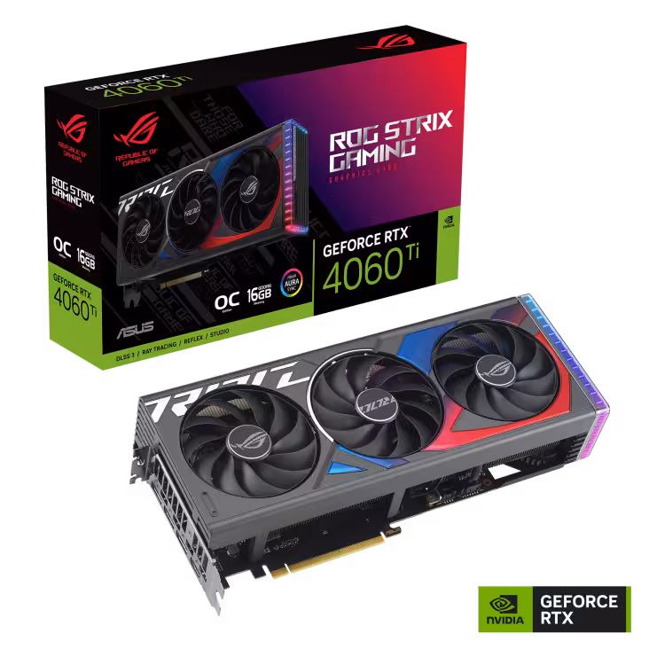 کارت گرافیک ایسوس مدل ROG Strix GeForce RTX 4060 Ti OC Edition 16GB GDDR6