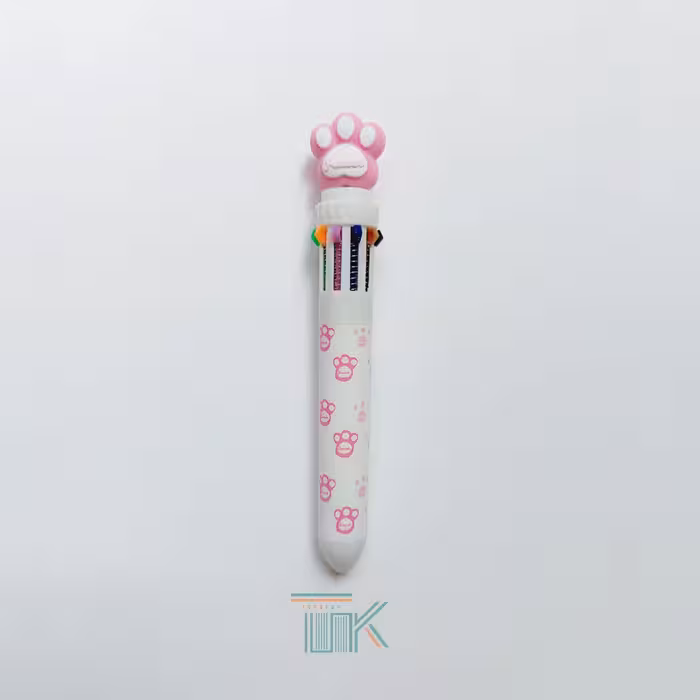 خودکار فانتزی 10 رنگ مدل پنجه طرح صورتی | خرید کتاب زبان | خرید لوازم التحریر | چی کتاب | بالاترین تخفیف و ارسال رایگان