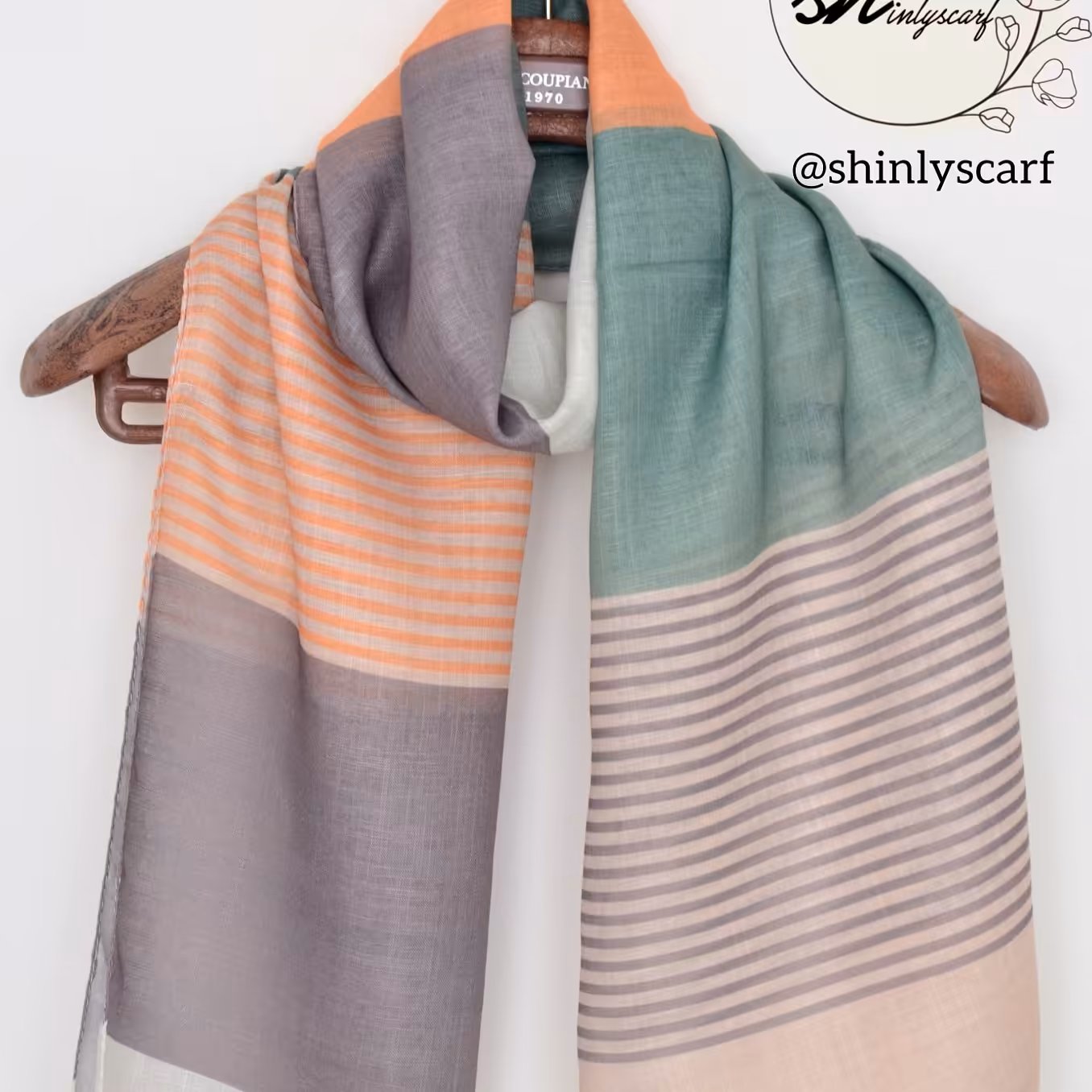 شال  لنین  کولردار  سبک و خنک و شیک