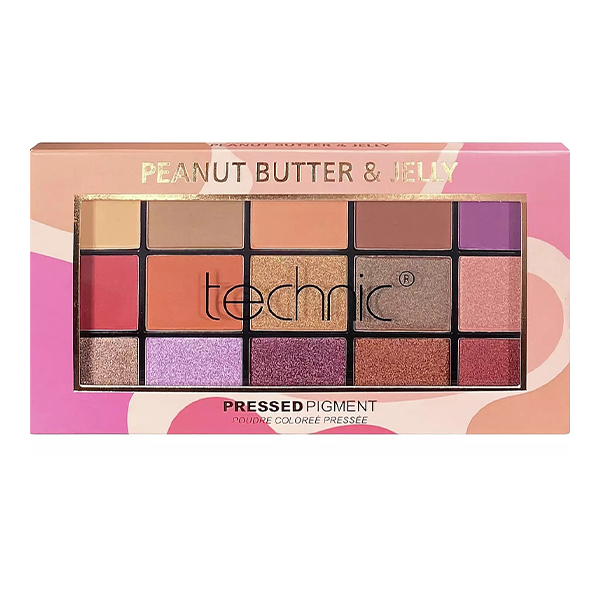 پالت سایه چشم پینات باتر تکنیک | شاهکار رنگهای خوراکی | Technic Peanut Butter & Jelly Eyeshadow Palette