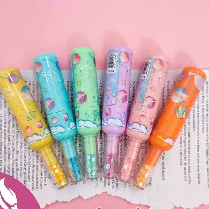 هایلایتر کهکشانی رنگی بسته 6عددی