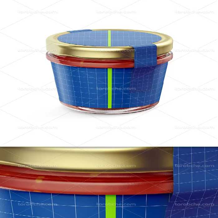 موکاپ بسته بندی مربا | گرافیک با طعم تربچه