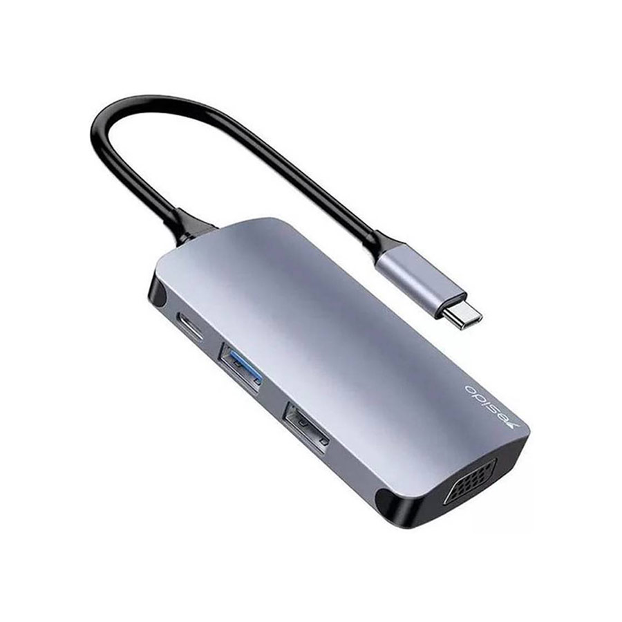 هاب 7 پورت یسیدو Yesido Hub Adapter HB16 7-In-1 USB-C