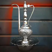 افتابه لگن توپی آبکاری شده قلم برجسته دست ساز
