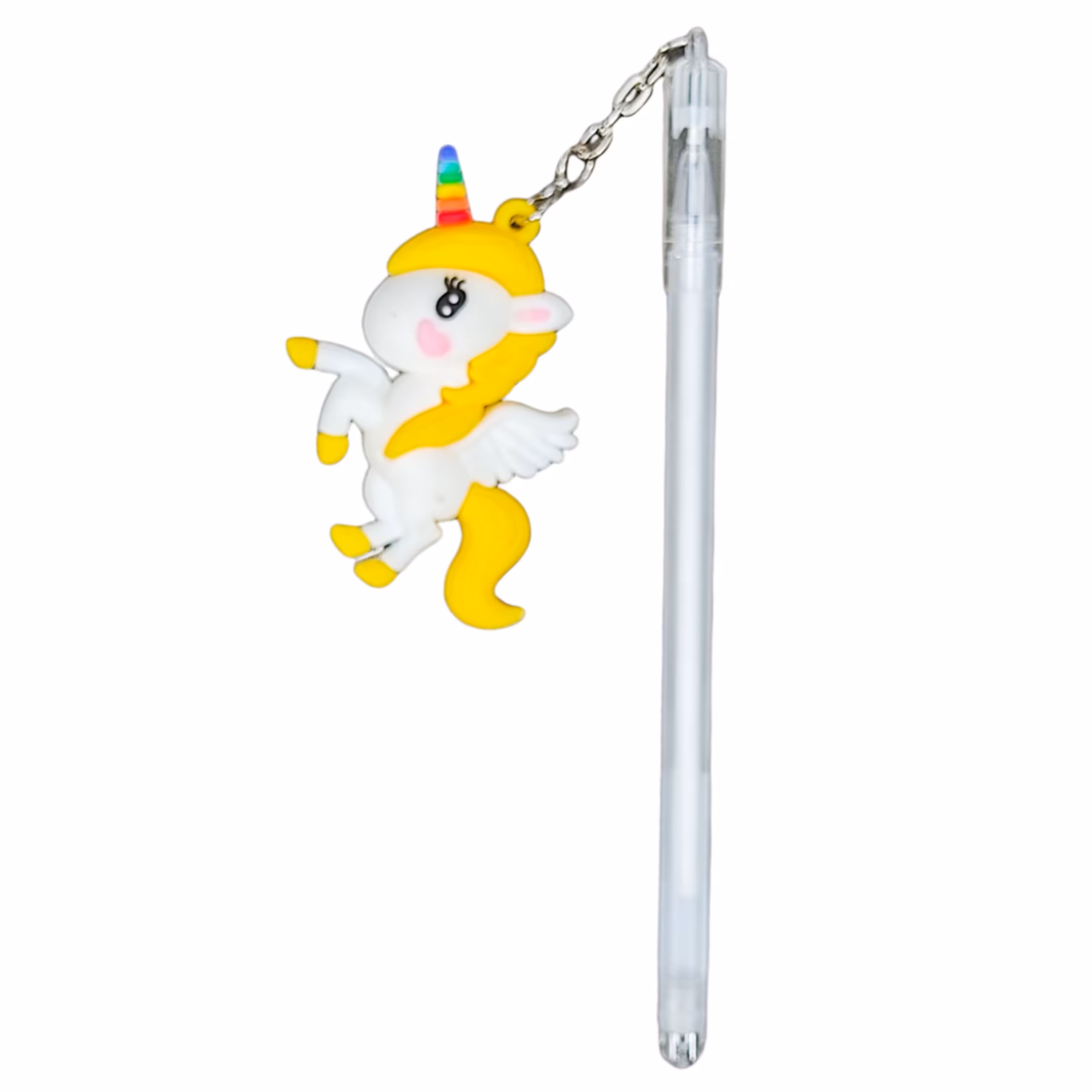 خودکار مدل اسب شاخ دار یونیکورن رنگ زرد