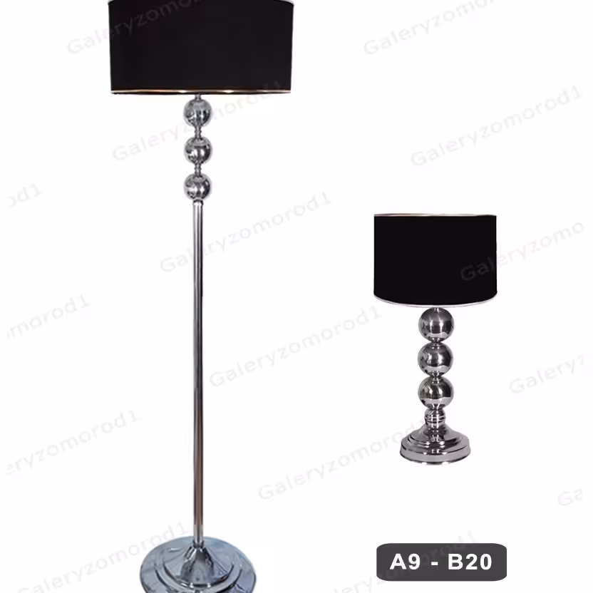 ست آباژور ایستاده کنارسالنی و رومیزی استیل  مدل A9-B20